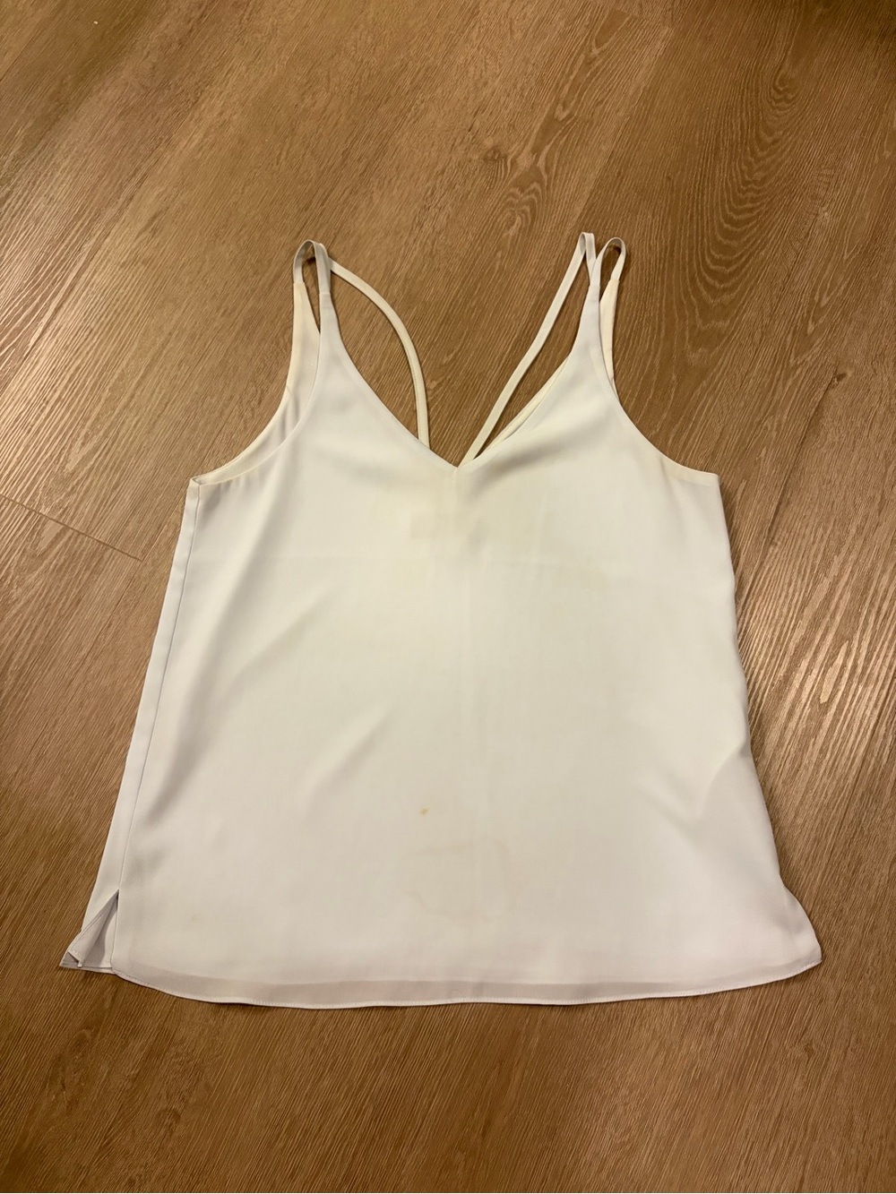 Topshop Double-Strap V-Neck Cami in White